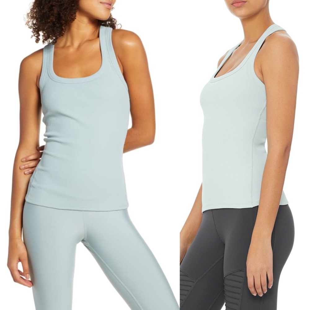 ALO YOGA Rib Support Tank in Cloud